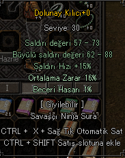 16ORT DOLU 30 TL