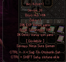 20 EXP İNCİ KOLYE 50 TL