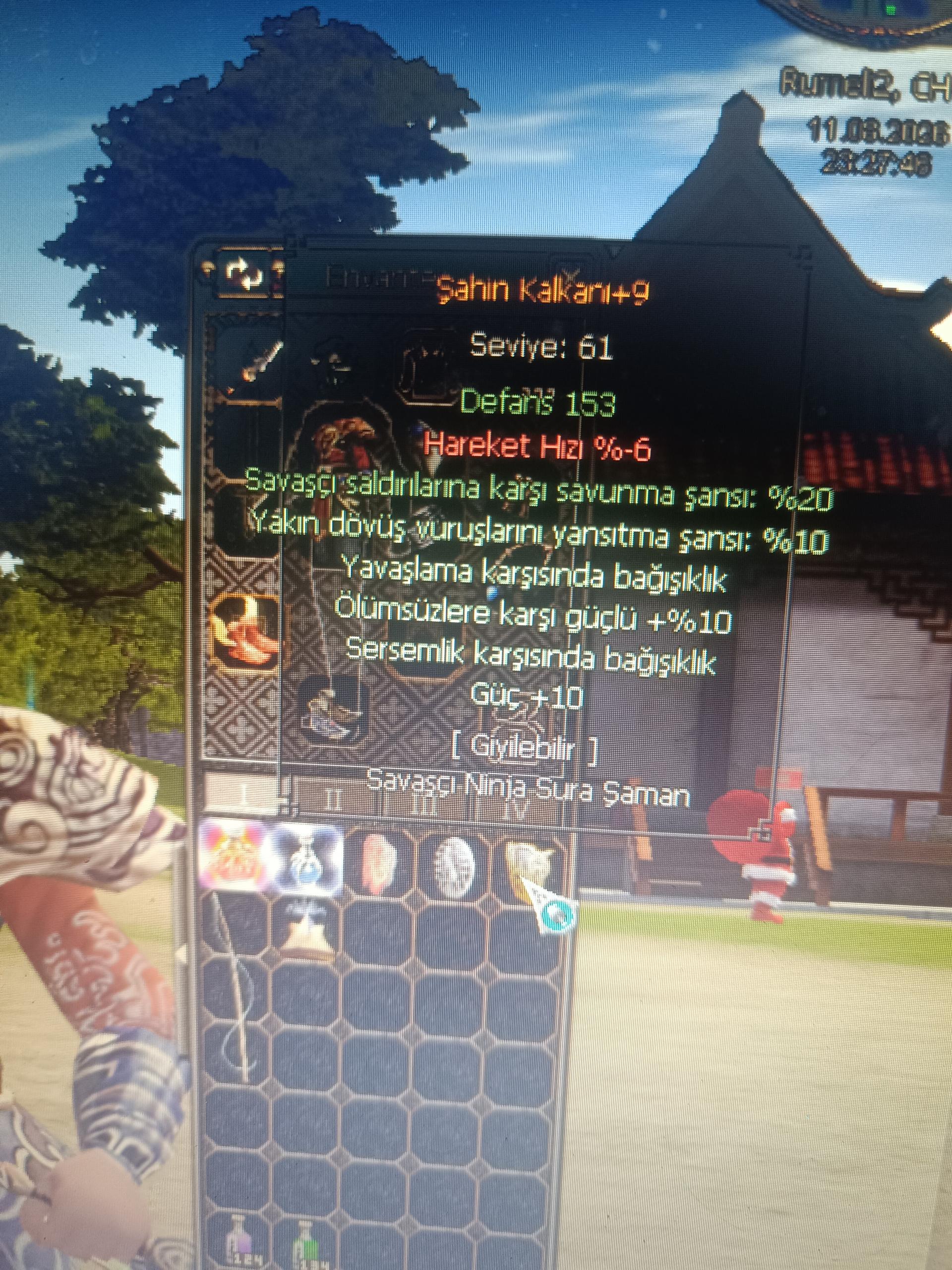 4 karakter Kalkanlı abanozlu 69 lvl bıçakçı ninja