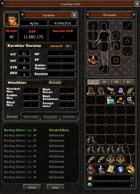 48 LEVEL İÇİNDE 20 GAYA HAVA M4 AT 13 LEVEL P6 SATILIR İNCELE