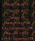 3 EFSUN NİNJA TAKIMI 2000TL