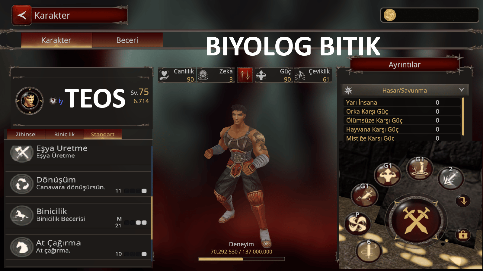 75 LVL ZIHINSEL BIYO BITIK