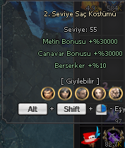 2. seviye saç kostüm