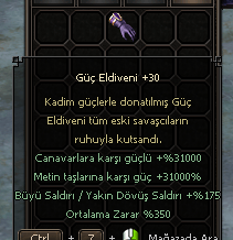 +30 GÜÇ ELDİVENİ HASAR CANAVARI KELEPİR