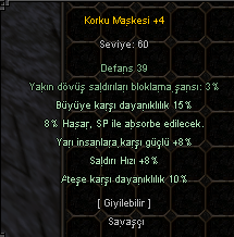 +4 korku maskesi KASK WSLİK