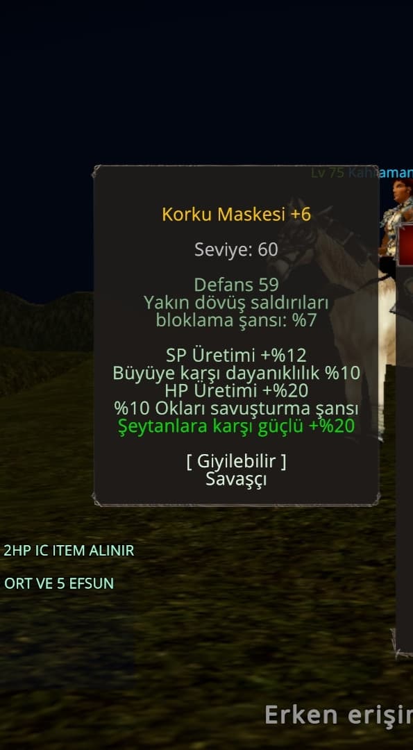 +6 KORKU MASKESİ ELİT SÜRGÜN TEOS SÜRGÜN SET PROFİLDE
