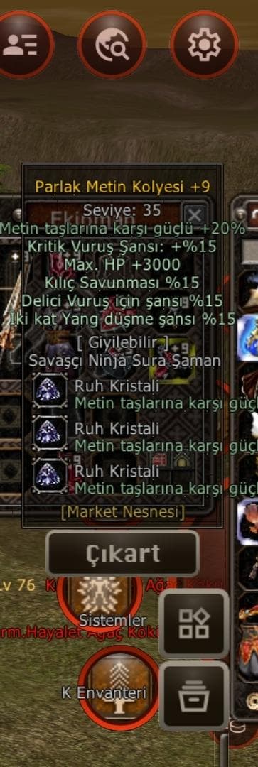 +9 5/5 METİNLİK SET KÜPE HARİC UYGUNA