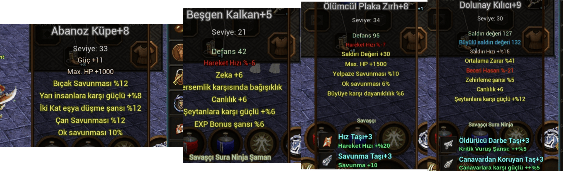 12 parça item oyun sonu