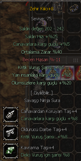 ZEHİR KILICI +8 ÖLÜCÜLER UZAK DURSUN