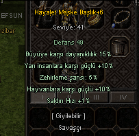 Kask Wslik Yarı10 Büyü15 Zehirleme5 Saldırı hızı  teklifff