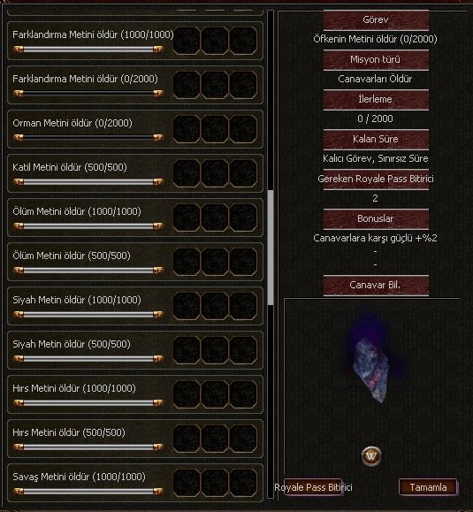 80 LEVEL SURA 21K METİN HASARI MEVCUT
