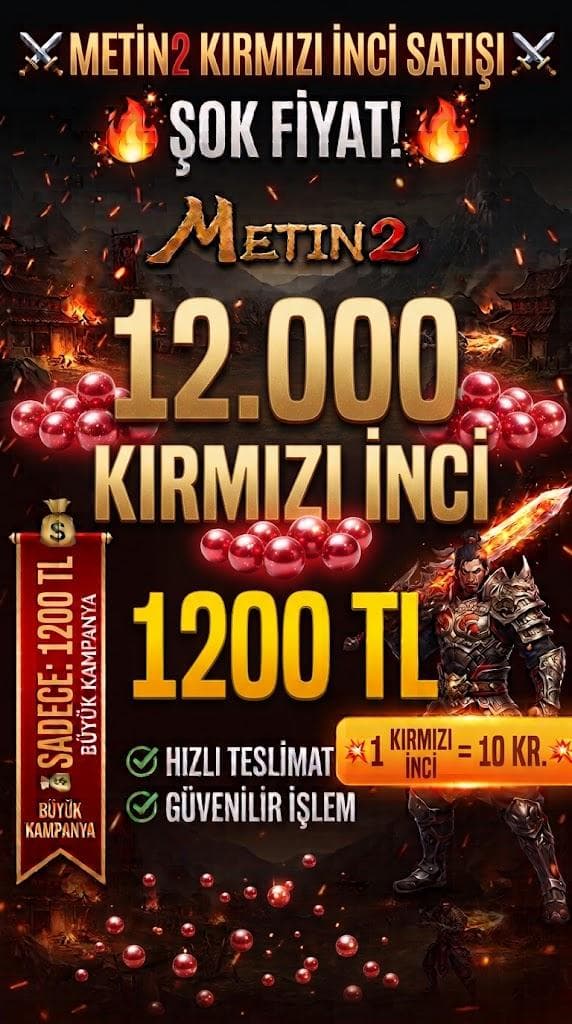 12000 KIRMIZI İNCİ SADECE 1200 TL ANINDA TESLİMAT