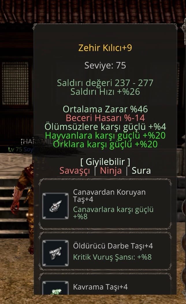 +9 zehir kılıcı
