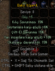ELİT 10 YARI 15 KILIÇ 15 OK 15 ÇİFT-EL BAKIR KÜPE
