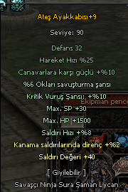 +9 ATEŞ AYAKKABİ