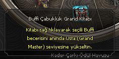BUFFİ ÇABUKLUK GRAND KİTABI ÇARK İTEMİ