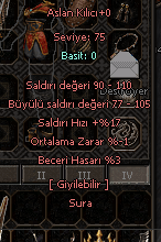 Aslan kılıcı SURALARA ÖZEL