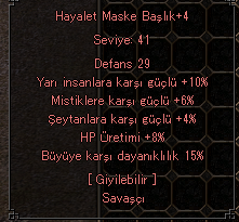 HAYALET BAŞLIKLI KASK YARI BUYU TAM