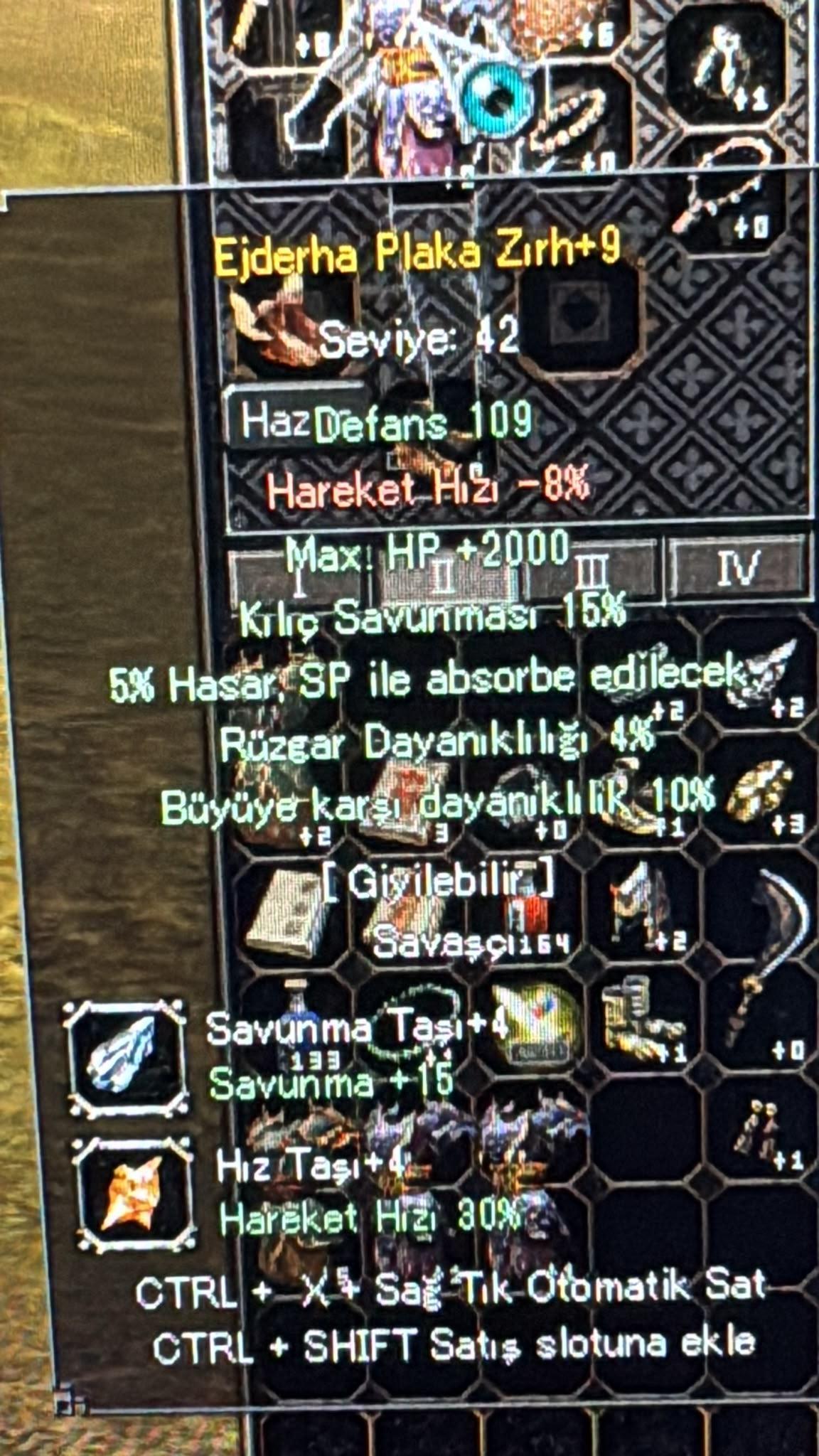 ELİT EJDER PLAKA +9 2K HP 15 KILIÇ 10 BÜYÜ