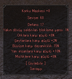 10 YARI 15 BÜYÜ KORKU MASKESİ