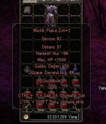 25 adet at madalyonu + elıt sura zırhı 42 lvl sdc 300tl h.o