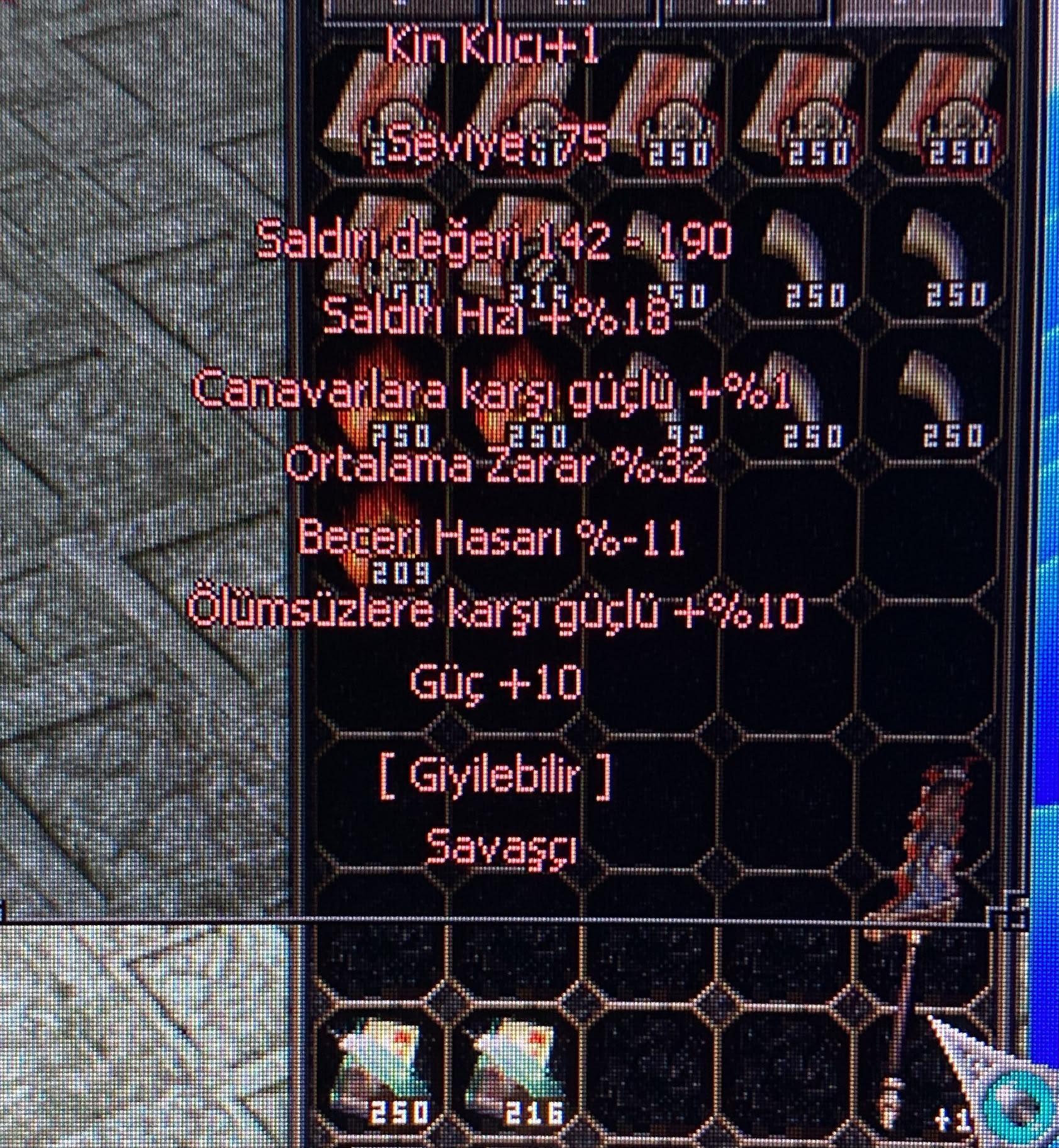 KİN KILICI ! 32 ORT 10 GÜÇ