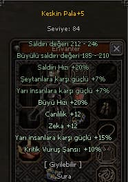 ÇİFT YARI KESKİN PALA