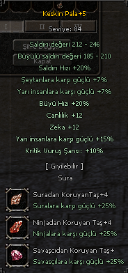 ÇİFT YARI KESKİN PALA