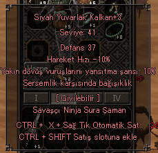 SİYAH YUVARLAK KALKAN SERSEMLİKLİ -