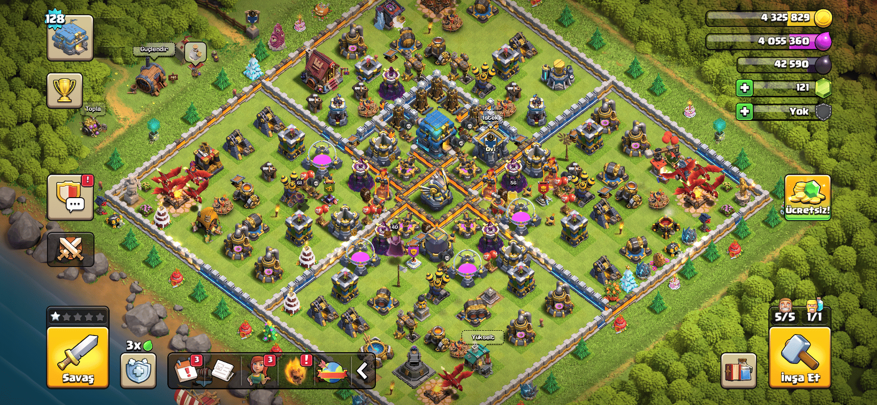 TH12 TERTEMİZ HESAP | 6 İNŞAATÇI | 128 LVL | MAİLLİ ANINDA TESLİM