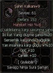 Ninja kalkanları bedava.