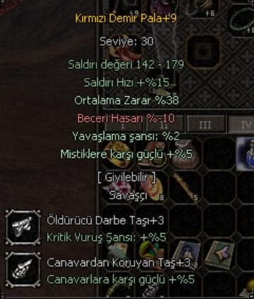 56 LVL 58 ATEŞLİ HAVA G 38 ORT KDP SAVAŞÇI İTEMLİ BELEŞ