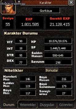 55 LEVEL DOYUM CANAVARI 5K HASARLI KARAKTER KARTI