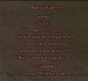 +9 ABANOZ - ACİL UYGUN EŞYA ÖLÜMSÜZ ŞEYTAN
