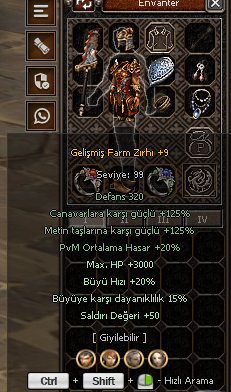 GELİŞMİŞ FARM ZIRHI +9