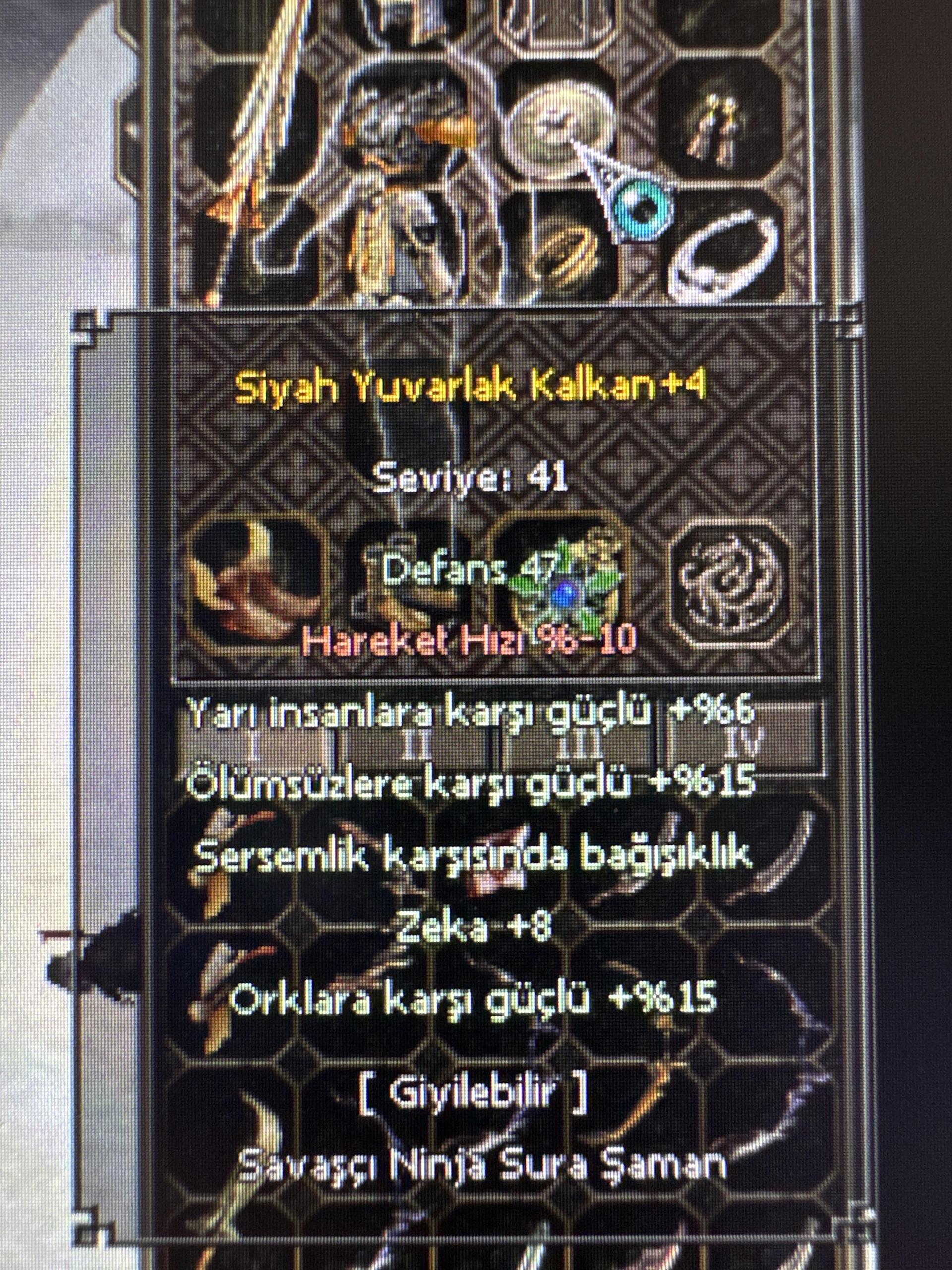 Siyah Yuvarlak Kalkan +4 / HIZLI TESLİMAT