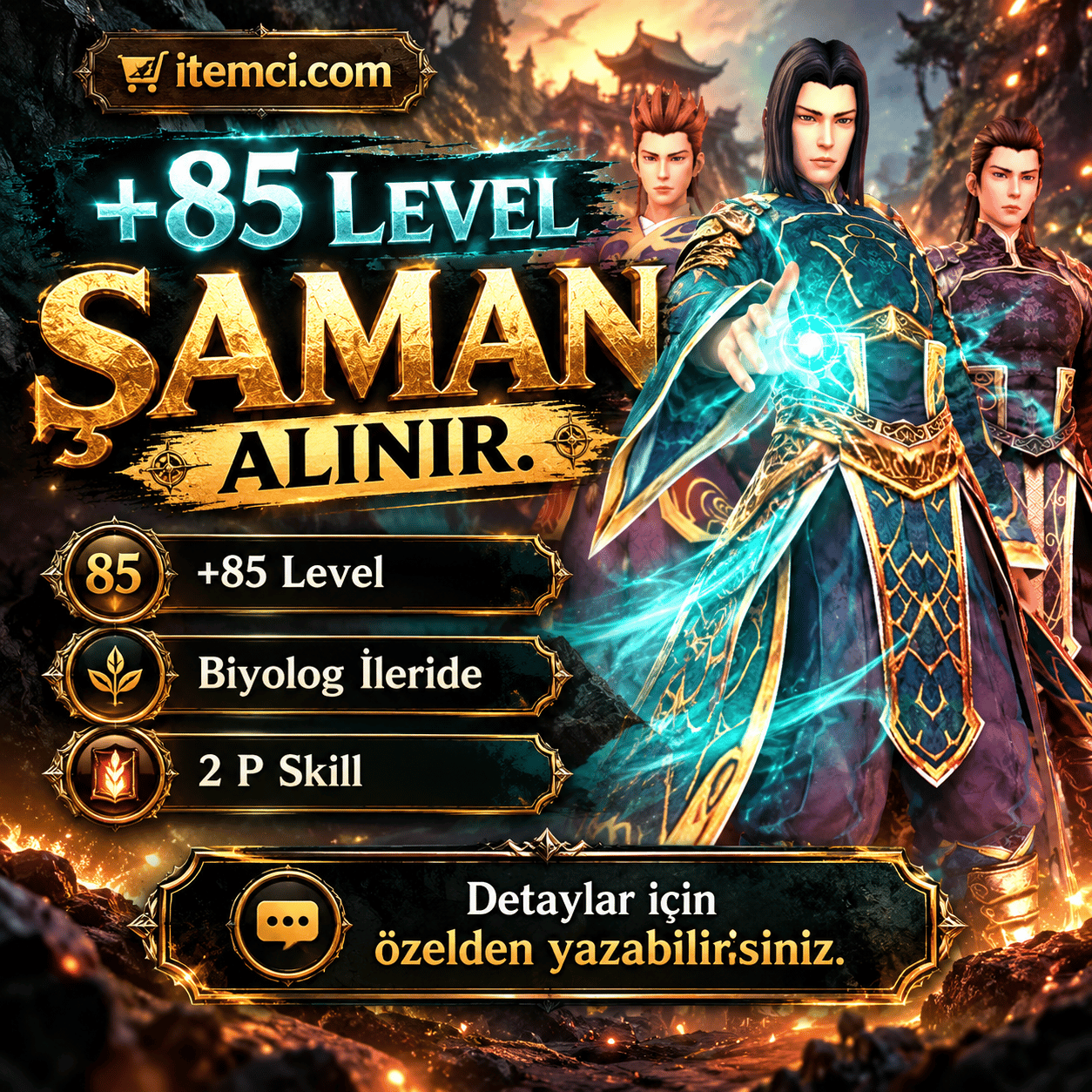 +85 LEVEL ŞAMAN ALINIR.