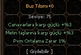 +0 buz tılsımı