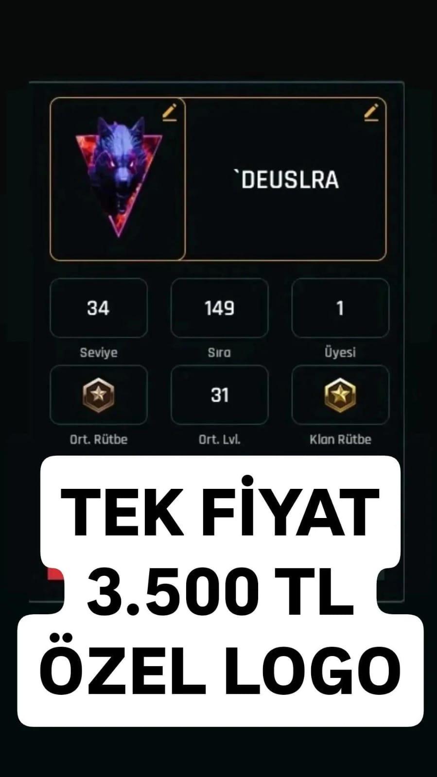 ÖZEL LOGOLU KLAN 3.500 TL.....