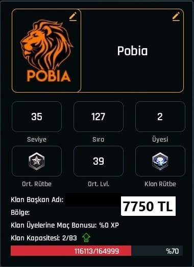 ÖZEL LOGOLU KLAN 7.750 TL.....