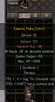 +9 2000 HP 50 STR 3 EFSUN ÖMÜRLÜK ZIRH