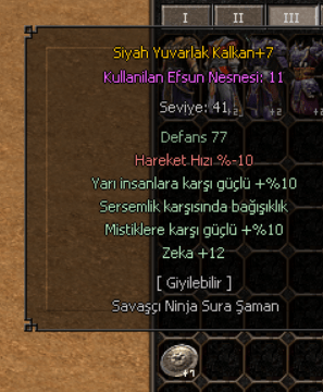 +7 SYK ELIT ( Siyah Yuvarlak Kalkan )