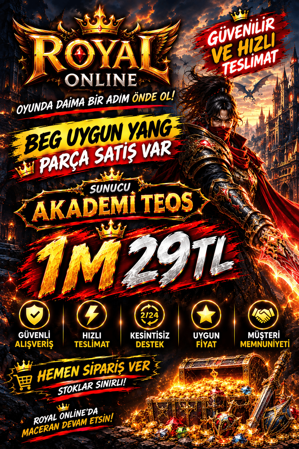 40m ANINDA TESLİMAT PARÇA SATIŞ VAR