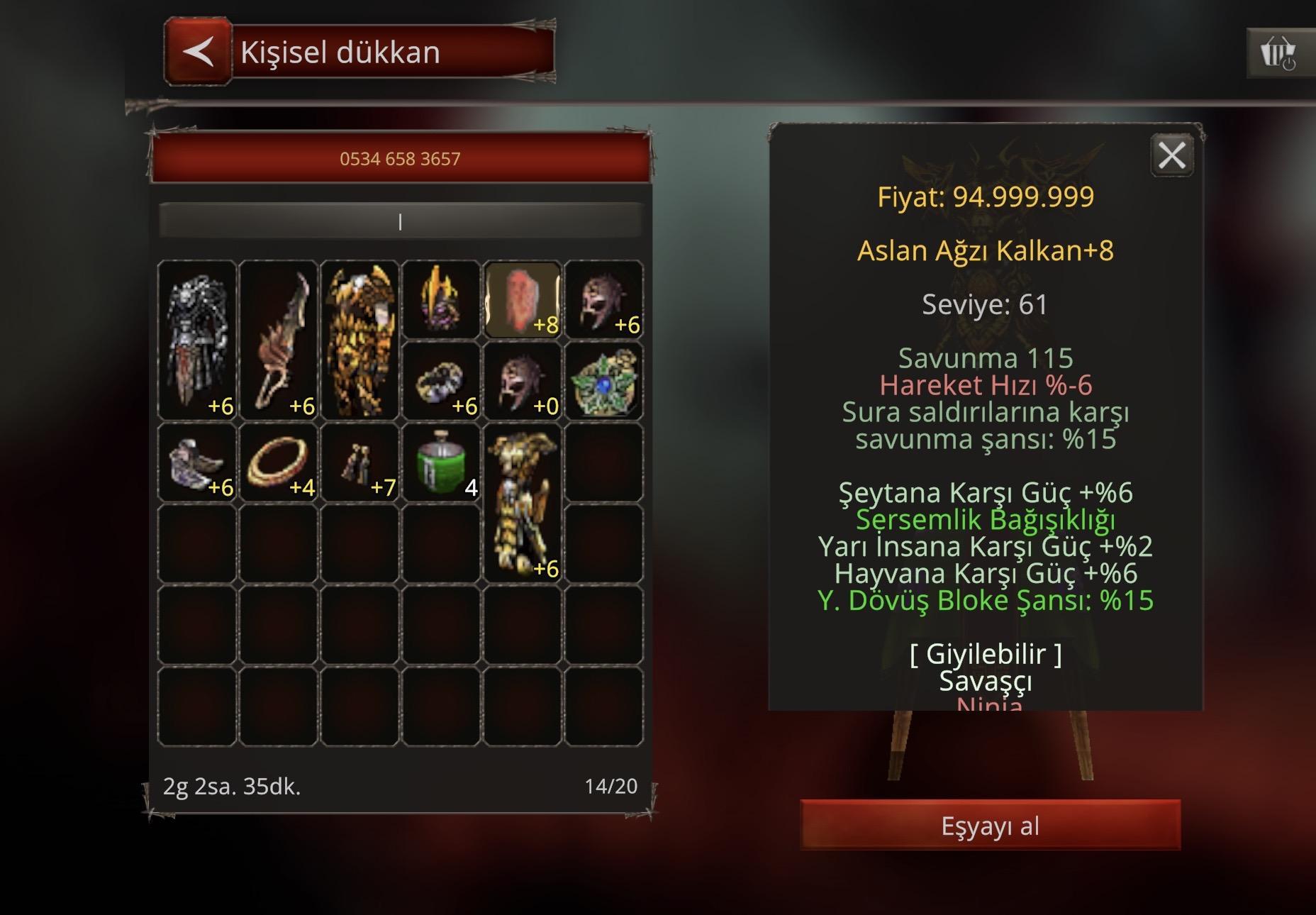 TL YADA M KARŞILIĞI OYUN SONU TÜM İTEMLER SATILIK