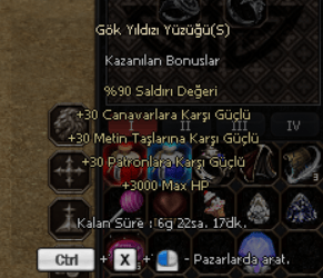 GÖK YILDIZI YÜZÜĞÜ(S) SATILIR