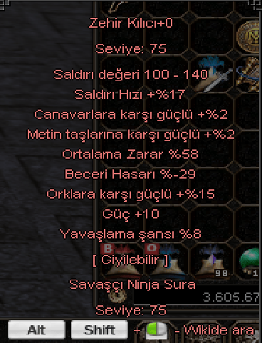 58 ORT 10 GÜÇ ZEHİR TEKLİF ALINIR