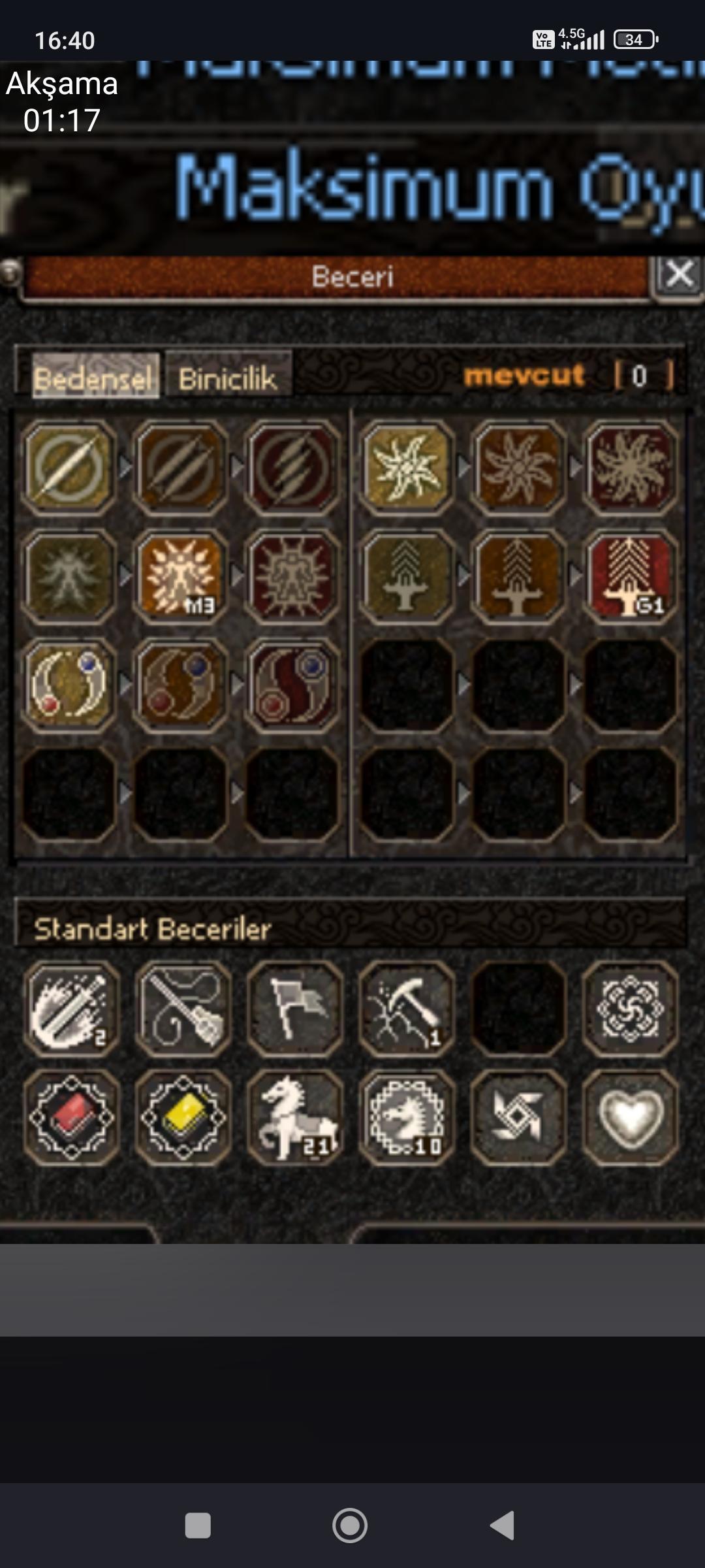 33 LEVEL BOŞ BEDO HAVA G1 AT MAX KARAKTER SANDIĞI BENDEN