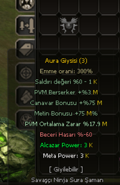 BU AURA KAÇMAZ 3 SEVİYE GÜNCEL MAX HERŞEYİ (TEKLİF ALINIR)