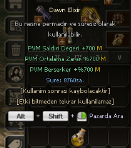 DAWN ELİXİR  FENA HASAR VEREN İKSİR