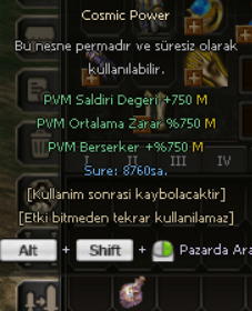 COSMİC POWER FENA HASAR VEREN İKSİR